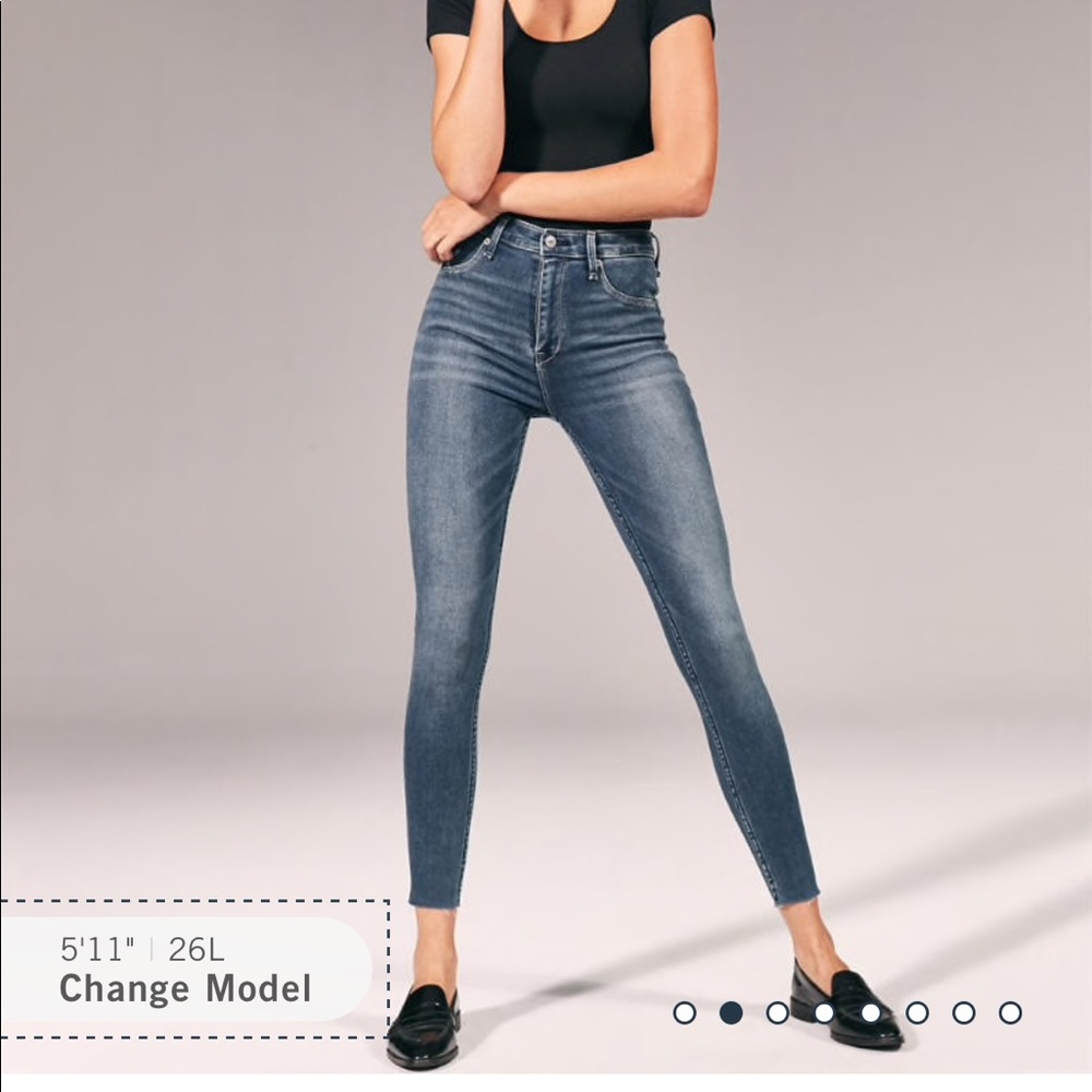 Abercrombie and fitch high rise ankle jeans